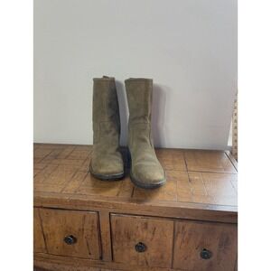 Born - Audie Chestnut Brown Suede  Classic Pull On Mid Calf Boots Sz 11/43